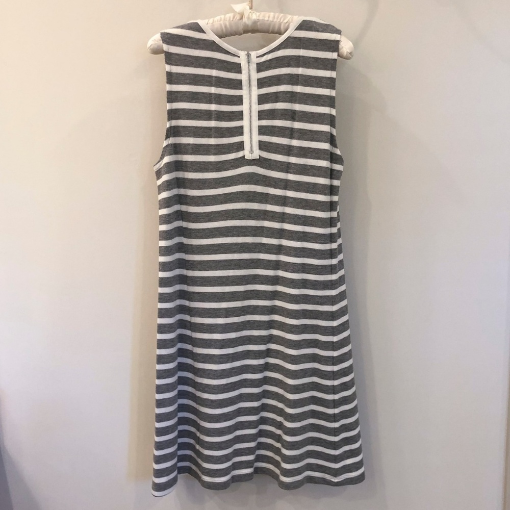 White & Warren grey and white striped dress - Picture 4 of 5